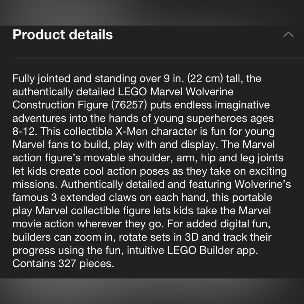 LEGO Marvel Wolverine Construction Figure Buildable Marvel Action Figure NWT - Picture 5 of 9